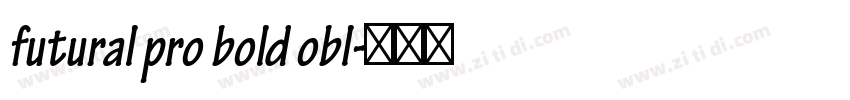 futural pro bold obl字体转换
